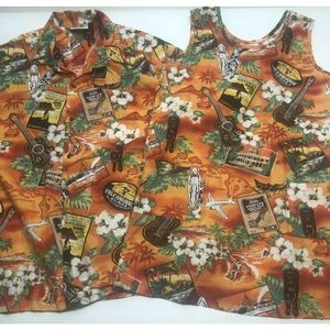 Winnie Fashions Hawaiian His and Hers Tops
